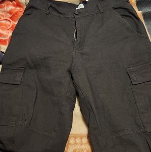 Black cargo jeans